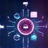 Illustration representing digital distribution platforms.